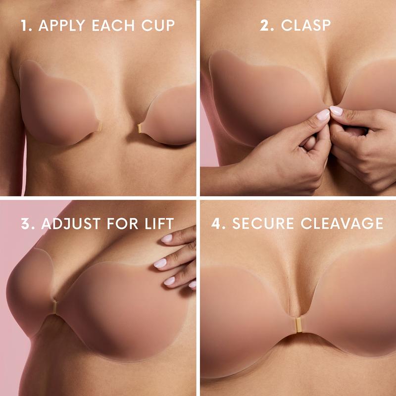 CAKES Invisible Push-Up Bra for Deep Necklines